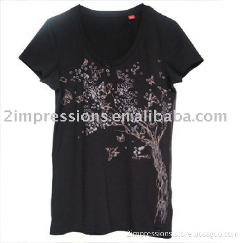 Ladies' t-shirt, lady's t shirt, fashion t-shirt, cotton t shirt